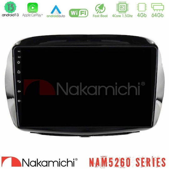 Nakamichi Nam5260 Serie 4-Kern Android13 4+64GB Honda DE-V 2004-2009 Navigation Multimedia Tablet 10" CarPlay + Android Auto
