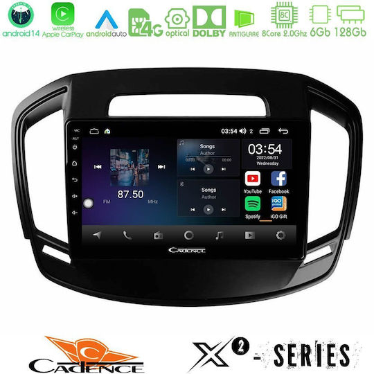 Cadence X2 Series 8core Android14 6+128gb Opel Insignia 2014-2017 Навигация Мултимедийна Таблетка 9"
