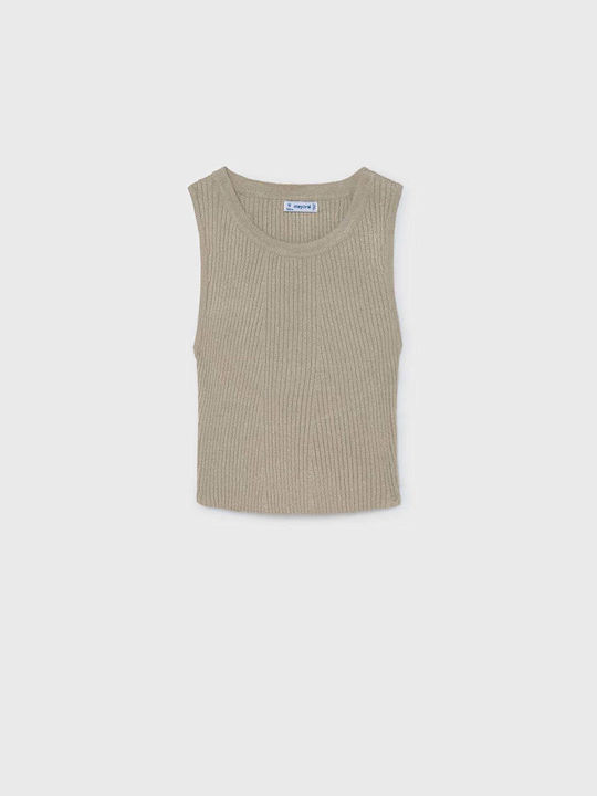 Mayoral Kids' Shirt Sleeveless Beige