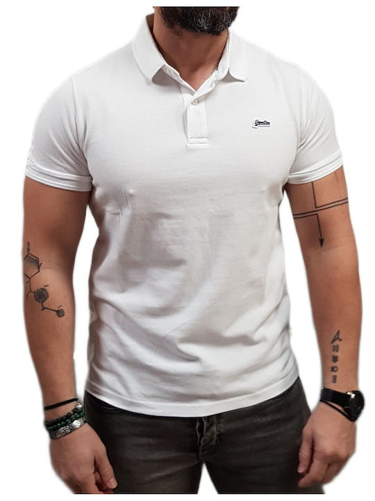 Superdry Klassisches Piqué Polo T-Shirt Weiß