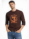 Langarmbluse Brown