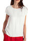 Women's Blouse Satin White