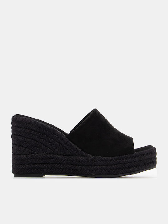 Luigi Damenplattformen im Espadrilles-Stil Schwarz