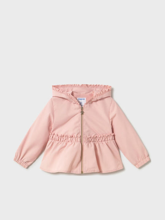 Mayoral Kids Casual Jacket with Hood Pink