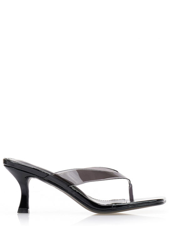 Tsoukalas Mules from Patent Leather with High H...