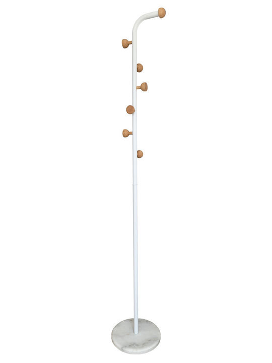 keleman Καλόγερος Μεταλλικός Λευκός 179cm