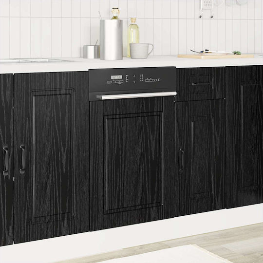 Dulap Suspendat Negru Stejar 45x67x67 cm