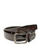 Men's Belt from Artificial Leather Brown