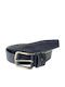 Men's Belt from Artificial Leather Blue