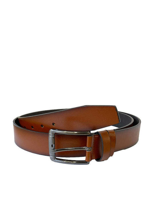 Men's Belt from Artificial Leather Brown