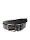 Men's Belt from Artificial Leather Black