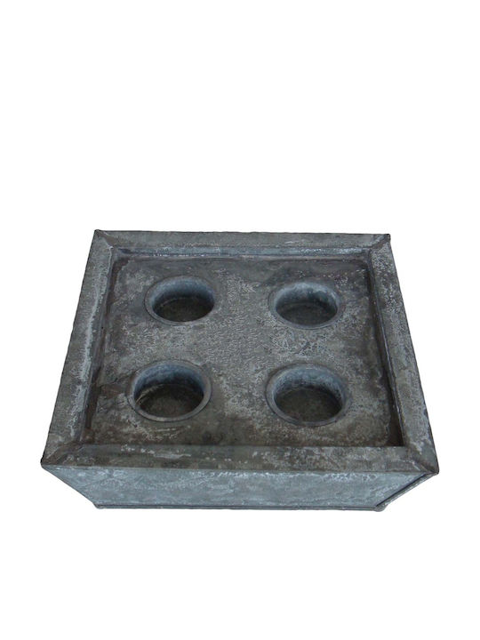 keleman Κηροπήγιο για Ρεσώ σε Γκρι Χρώμα 15.5x32x15.5εκ.