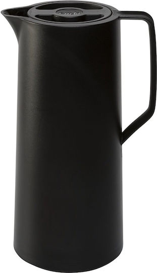 Emsa Quick Press Чаша Термос Пластмасов / Стъклен 1lt Black