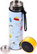 Puckator Bottle Thermos Stainless Steel BPA Free 450ml Light Blue
