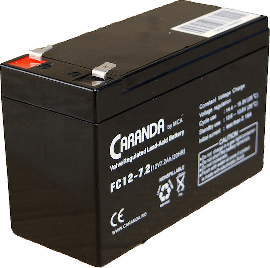 Baterie UPS cu Capacitate 7.2Ah și Tensiune 12V Car_12V_7.2Ah 1buc