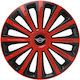 Car Wheel Hubcaps Versaco Trend Black Red 14" 3...