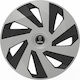 Car Wheel Hubcaps Versaco Vector Chrome Black 1...