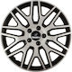 Car Wheel Hubcaps Versaco 13" Dakar Silver Blac...