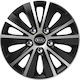 Car Wheel Hubcaps Versaco Rapide Nc Black Chrome Silver Bolts 14" 3d Metal Logo Kia 4 Pieces
