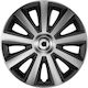 Тасии Трохове Автомобилни Versaco Aviator Карбон Хромирани и Черни 14" 3D Метален Емблема Smart 4 Броя