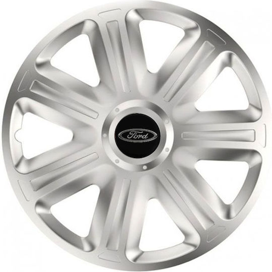 Auto Radkappen Versaco Comfort 16 Zoll Silber 3D Metallisch Ford 4 Stücke