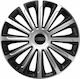 Car Wheel Hubcaps 15" Trend Silver & Black Cbx 3d Metal Logo Ford 4 Pieces