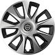 Car Wheel Hubcaps Versaco Stratos Chrome Black 15" 3d Metal Logo Lancia 4 Pieces