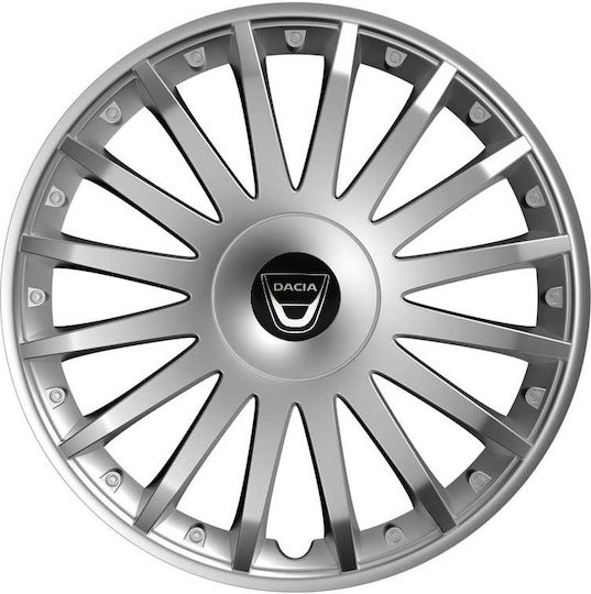 Тасии Трохове Автомобилни Versaco Crystal Сребристи 13" Сигма 3d Метална Dacia 4 Броя