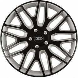 Car Wheel Hubcaps Versaco Dakar Nc Black Silver 14" 3d Metal Logo Audi 4 Pieces Car Wheel Hubcaps Versaco Dakar Nc Black Silver 14" 3d Metal Logo Audi 4 Pieces
