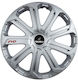 Car Wheel Hubcaps Versaco Evo Silver 14" 3D Metal Logo Isuzu 4 Pieces