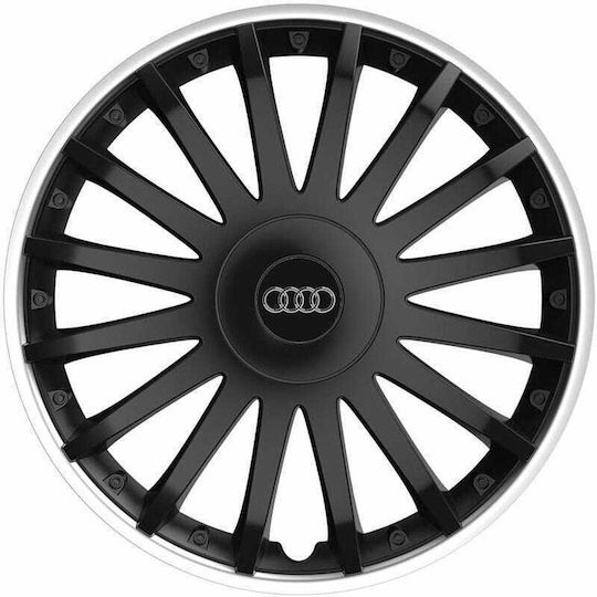 Auto Radkappen 15 Zoll Crystal Schwarz Cbx 3D Metallisch Auto 4 Stück