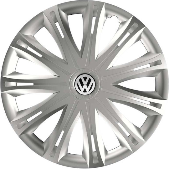 Тасии За Автомобилни Джанти Versaco 14" Spark Cbx С 3d Метален Емблема Vw 4 Броя