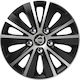 Car Wheel Hubcaps Versaco Paris Black Chrome Silver Bolts 13" 3d Metal Logo Volvo 4 Pieces