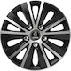 Car Wheel Hubcaps Versaco Rapide Nc Black Chrome Silver Bolts 13" 3d Metal Logo Saab 4 Pieces