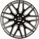 Car Wheel Hubcaps Versaco Dakar Nc Black Silver 15" 3d Metal Logo Mazda 4 Pieces
