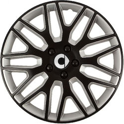 Car Wheel Hubcaps Versaco Dakar Black Silver Black Bolts 14" 3d Metal Logo Smart 4 Pieces Car Wheel Hubcaps Versaco Dakar Black Silver Black Bolts 14" 3d Metal Logo Smart 4 Pieces