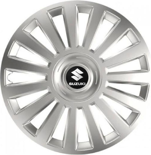 Тасии Трохо́ве Автомобилни Versaco Luxury Сребристи 14" Сигма 3d Метална Suzuki 4 Броя