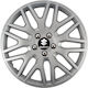 Car Wheel Hubcaps 15" Dakar Silver Chrome Bolts...