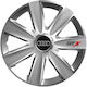 Car Wheel Hubcaps Versaco Carbon Gtx 14" 3d Met...