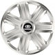 Car Wheel Hubcaps Versaco Comfort 16" Silver 3d Metal Logo Daewoo 4 Pieces