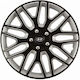 Car Wheel Hubcaps Versaco Dakar Nc Black Silver 14" 3d Metal Logo Hyundai 4 Pieces