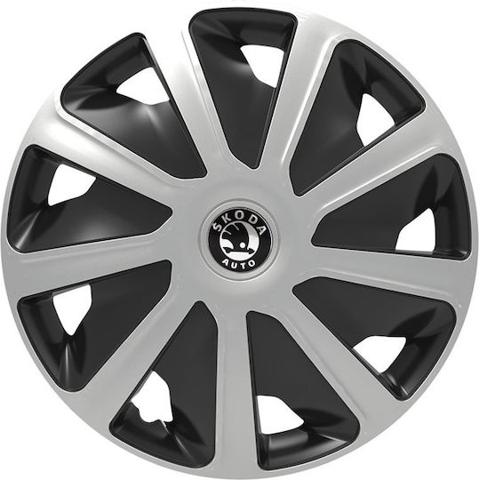 Тасии Трохове Автомобилни Versaco Craft Хромирани Черни 15" Сигма 3d Метална Skoda 4 Броя