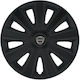 Car Wheel Hubcaps Versaco Aviator Carbon Black 15" 3d Metal Logo Lancia 4 Pieces