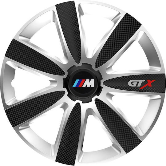 Тасии Трохове Автомобилни Versaco Gtx Карбон Черни Сребристи 15" Сигнал 3d Метален Bmw M 4 Броя