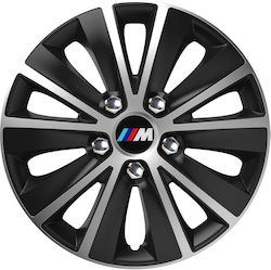 Car Wheel Hubcaps Versaco Rapide Nc Black Chrom...
