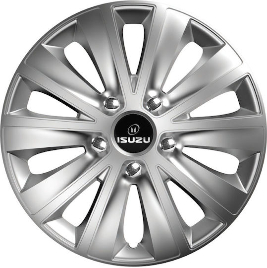 Car Wheel Hubcaps Versaco Rapide Nc Chrome 13" 3d Metal Logo Isuzu 4 Pieces