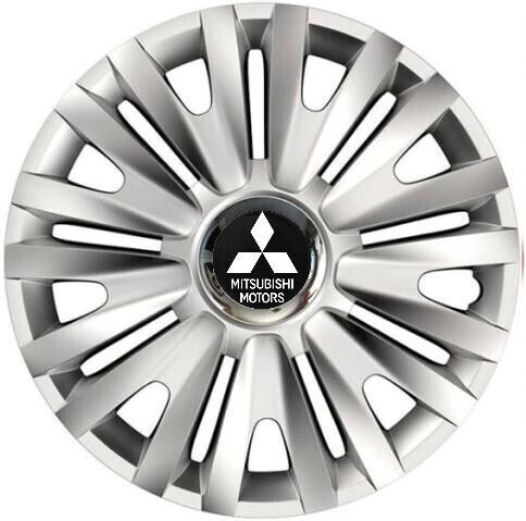 Car Wheel Hubcaps Versaco Royal Rc 15" 3d Metal Logo Mitsubishi 4 Pieces