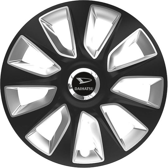 Тасии Трохове Автомобилни Versaco Stratos Rc Черно Хром 15" Знак 3d Метален Daihatsu 4 Броя
