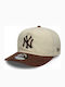 New Era 9fifty Yankees Mlb Suede Visor Light Beige A-frame Snapback Cap