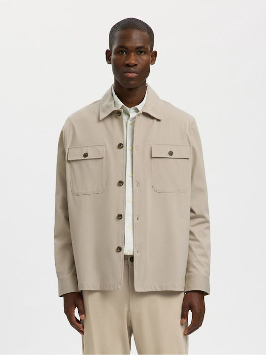 Selected Long Sleeve Shirt Beige